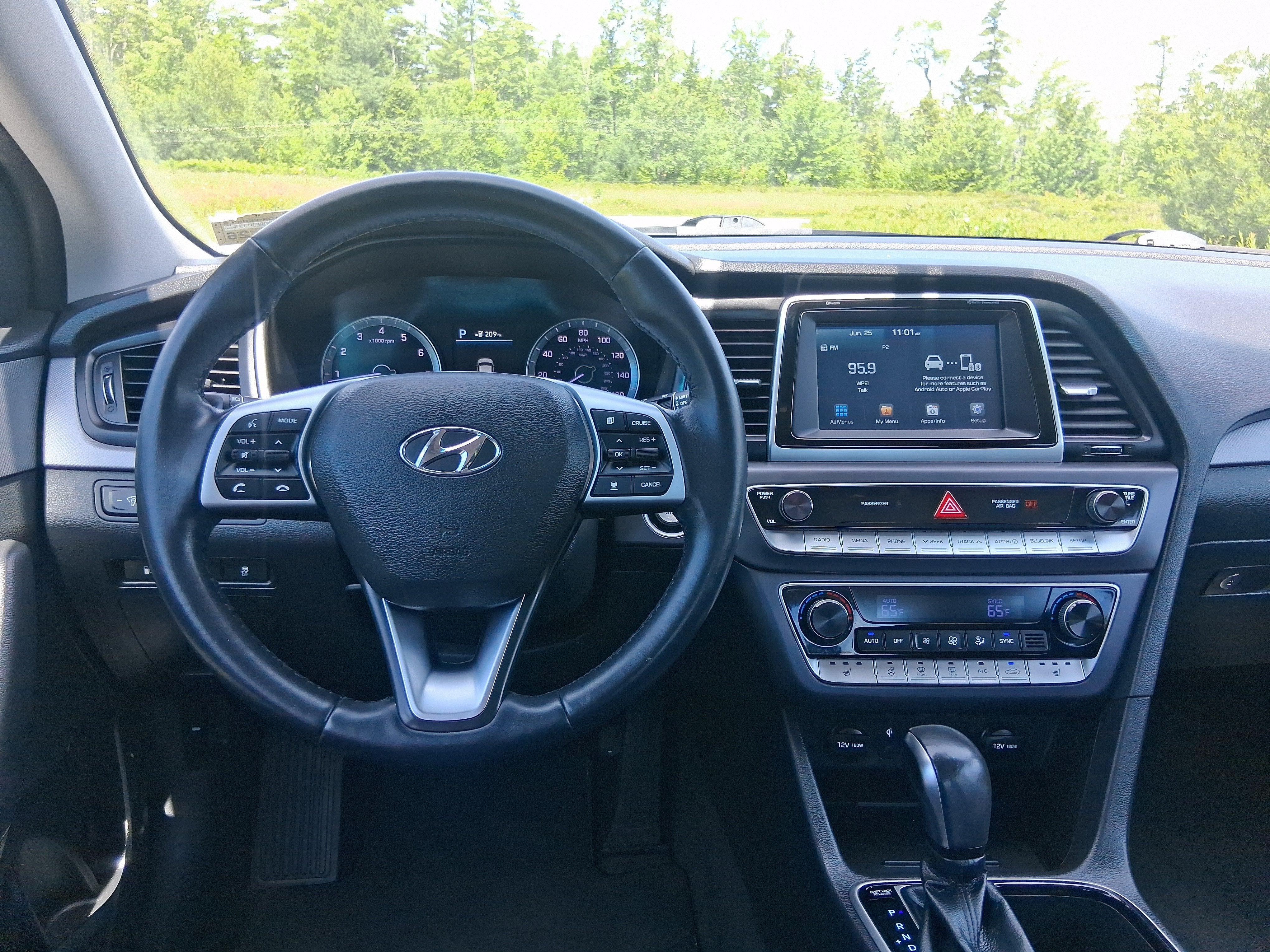 2019 Hyundai Sonata — rear three-quarter view
