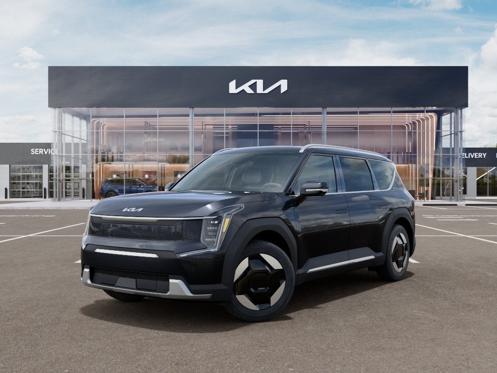 2026 Kia EV9 Wind in Panthera Metal — front three-quarter view
