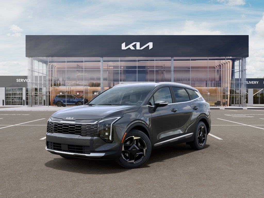 2026 Kia Sportage EX in Gravity Gray — front three-quarter view