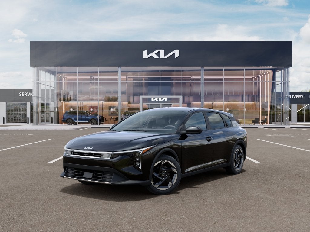 2026 Kia K4 Hatchback EX in Aurora Black Pearl — front three-quarter view