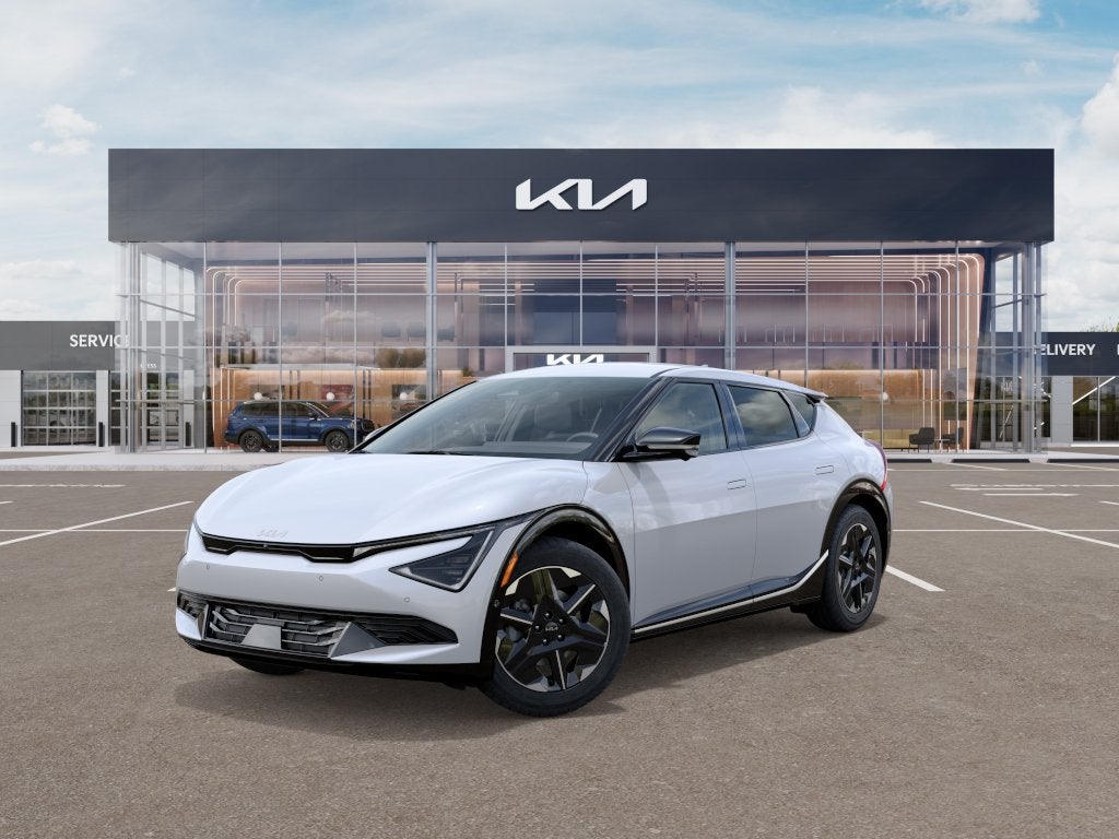 2026 Kia EV6 Wind in Glacial White Pearl — front three-quarter view