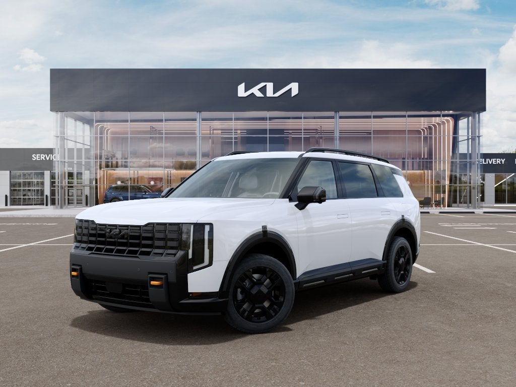 2027 Kia Telluride X-Pro SX-Prestige in Glacial White — front three-quarter view
