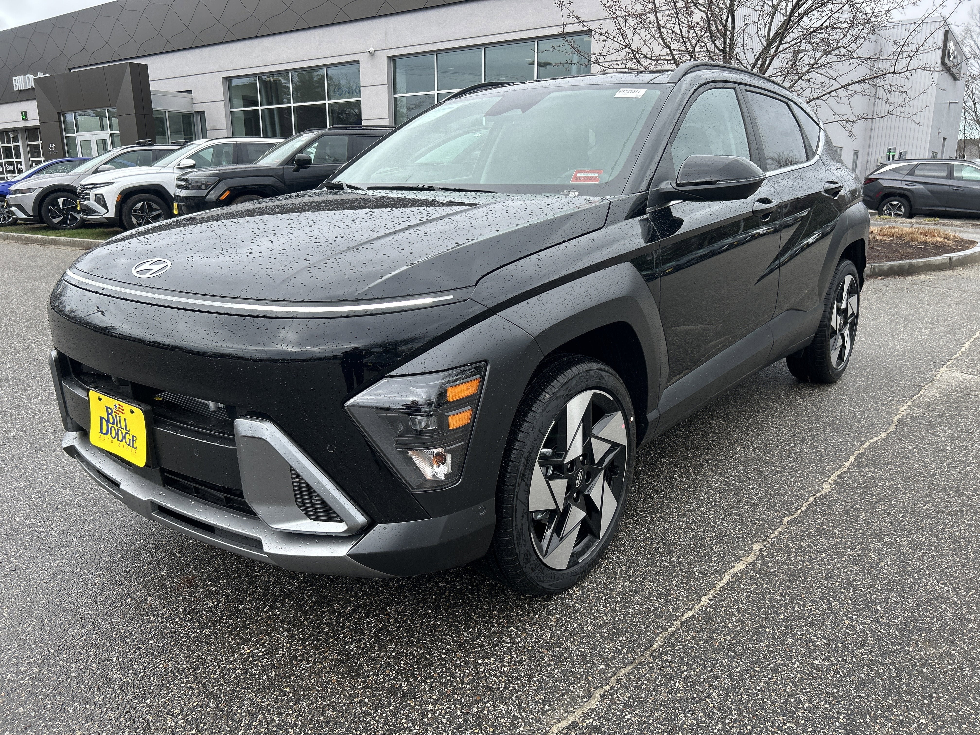 2026 Hyundai Kona Limited in Abyss Black Pearl — front three-quarter view