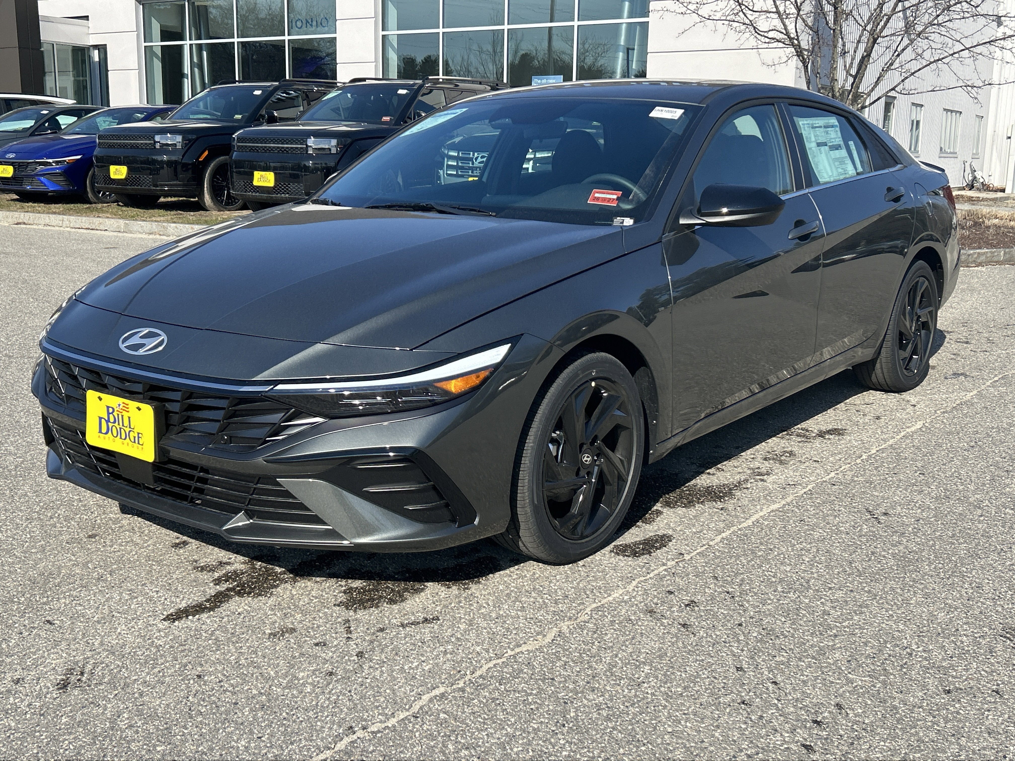 2026 Hyundai Elantra SEL Sport Premium in Amazon Gray — front three-quarter view