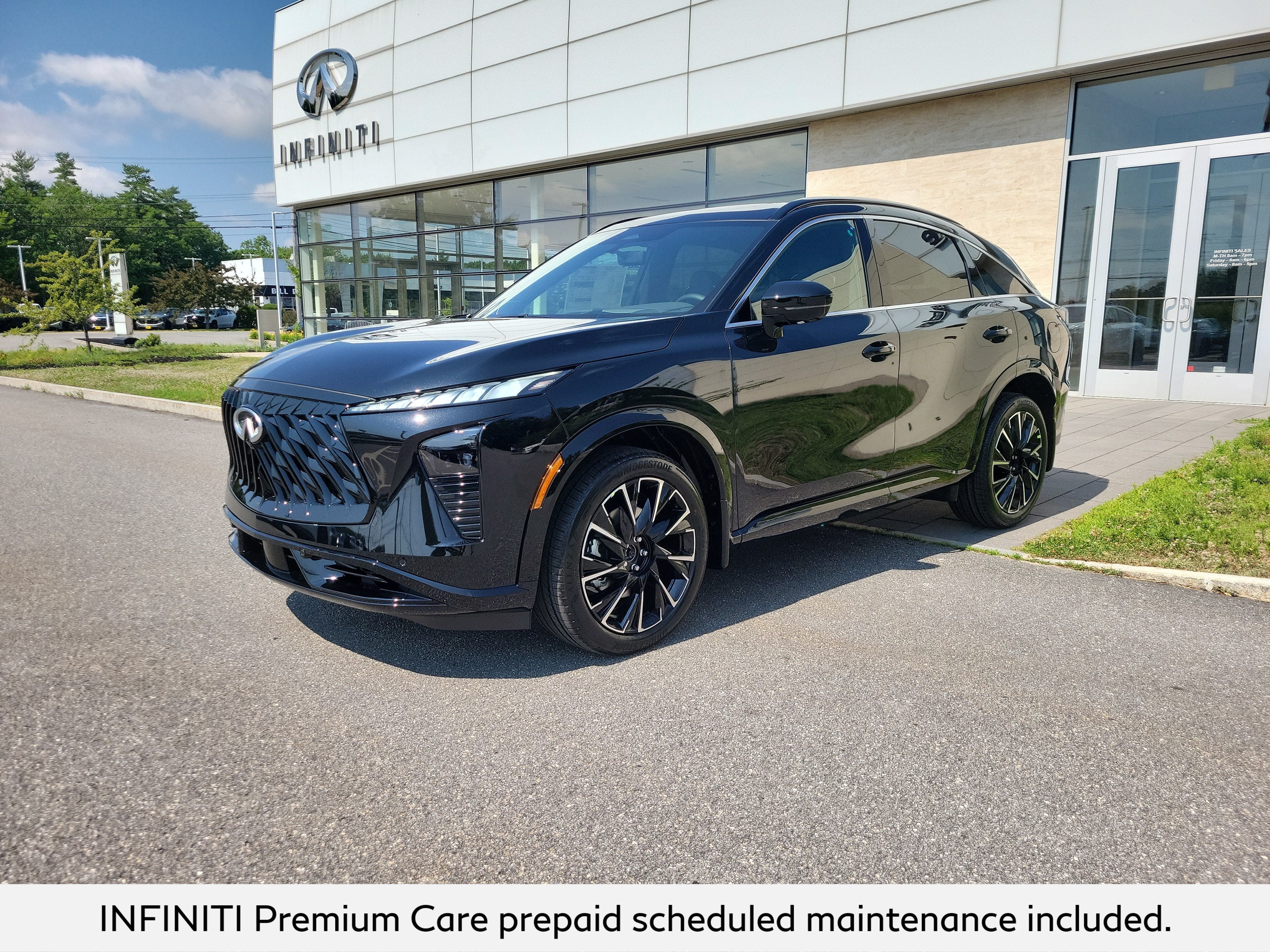 2027 INFINITI QX65 Autograph AWD in Mineral Black — front three-quarter view