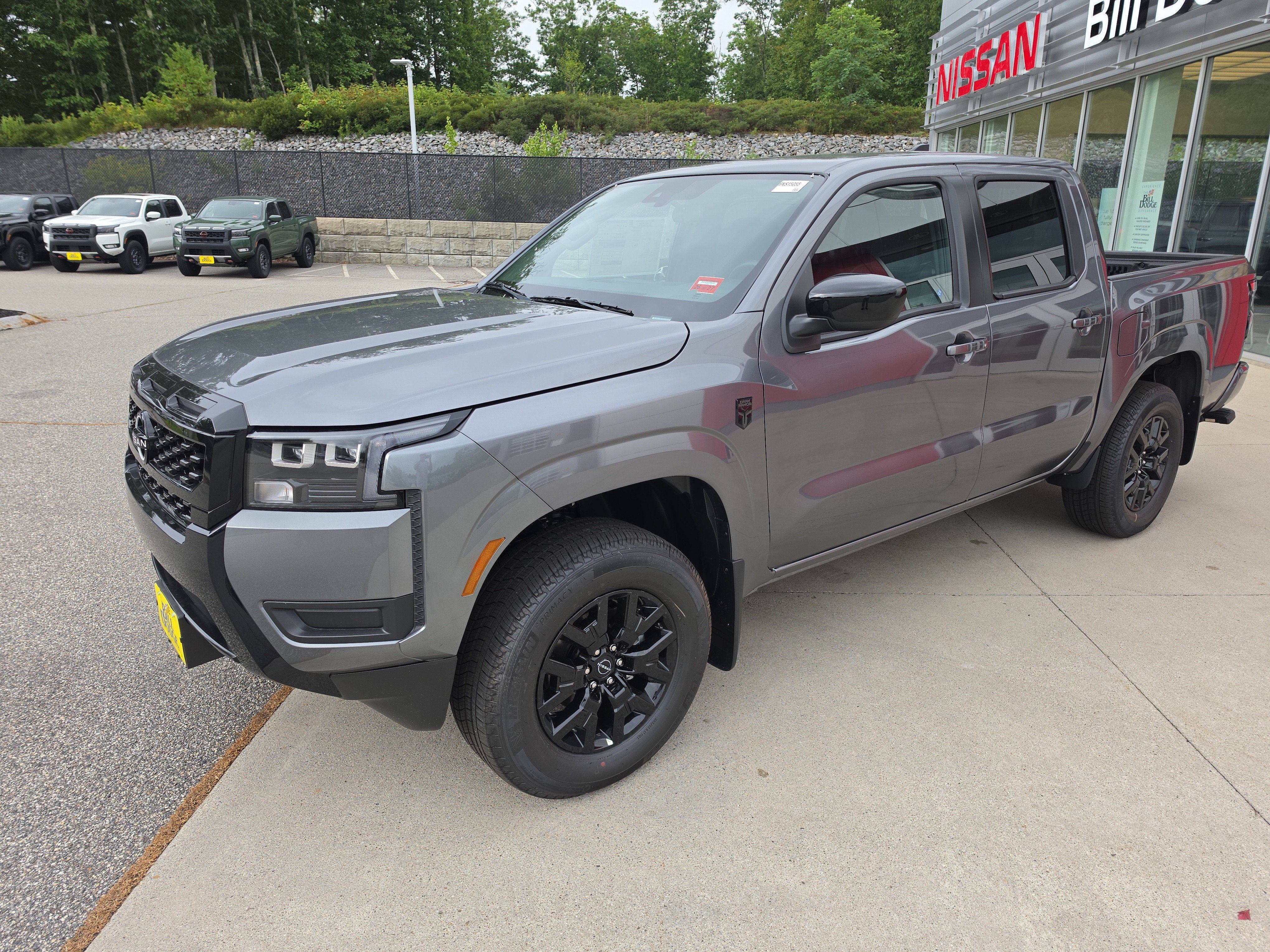 2026 Nissan Frontier SV in Gun Metallic — front three-quarter view
