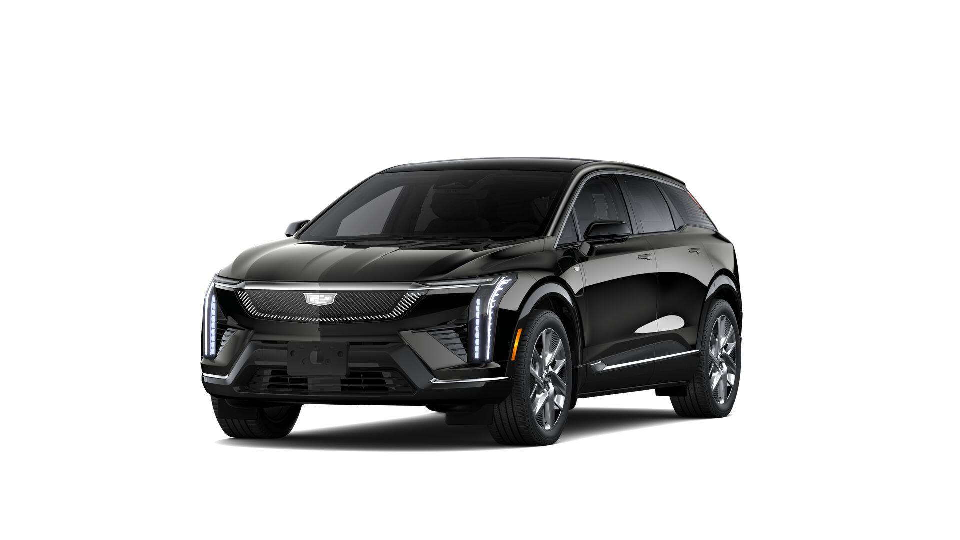 2027 Cadillac OPTIQ Premium Luxury in Black Raven — front three-quarter view