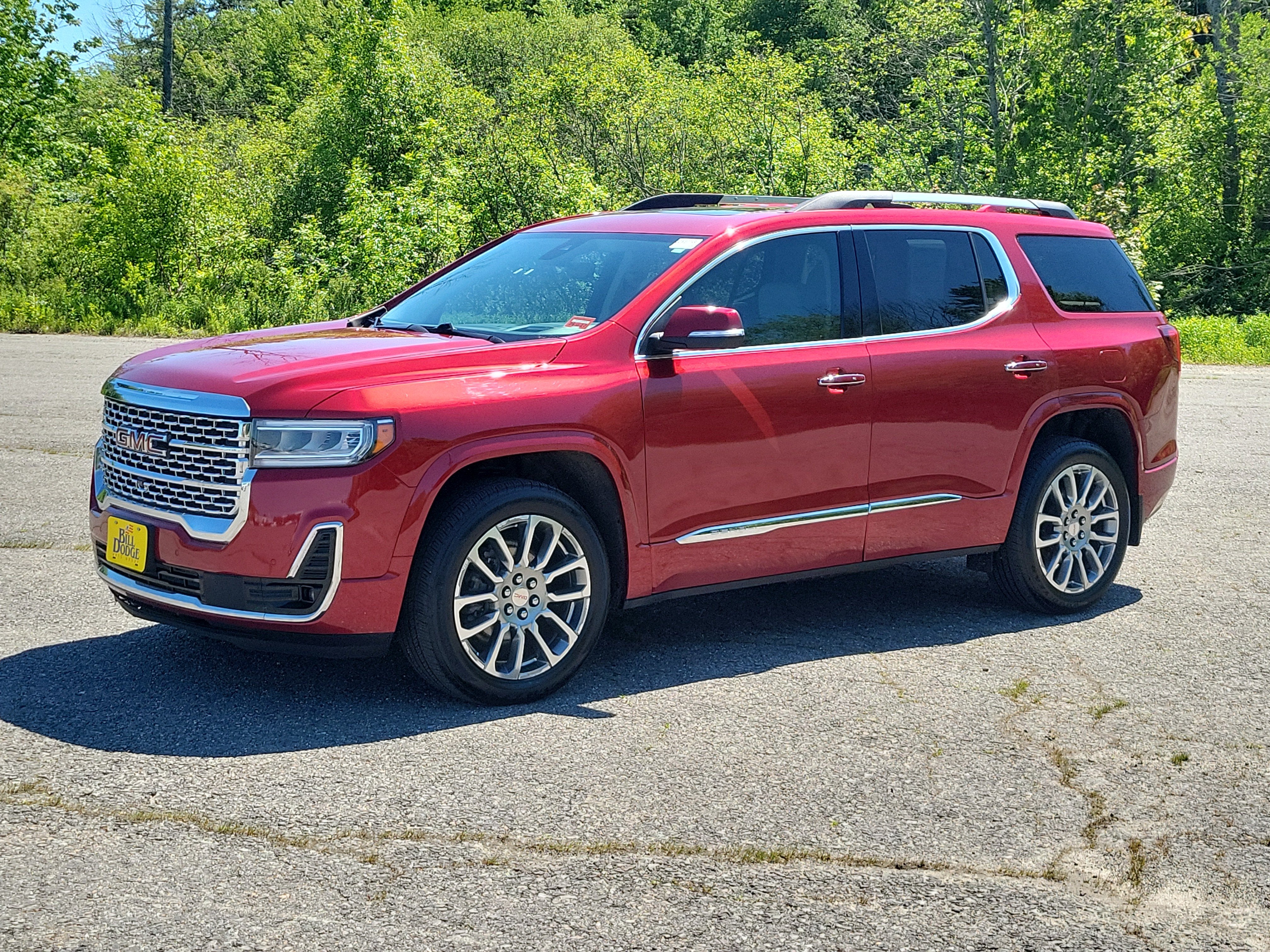 2022 GMC Acadia Denali in Cayenne Red Tintcoat — front three-quarter view