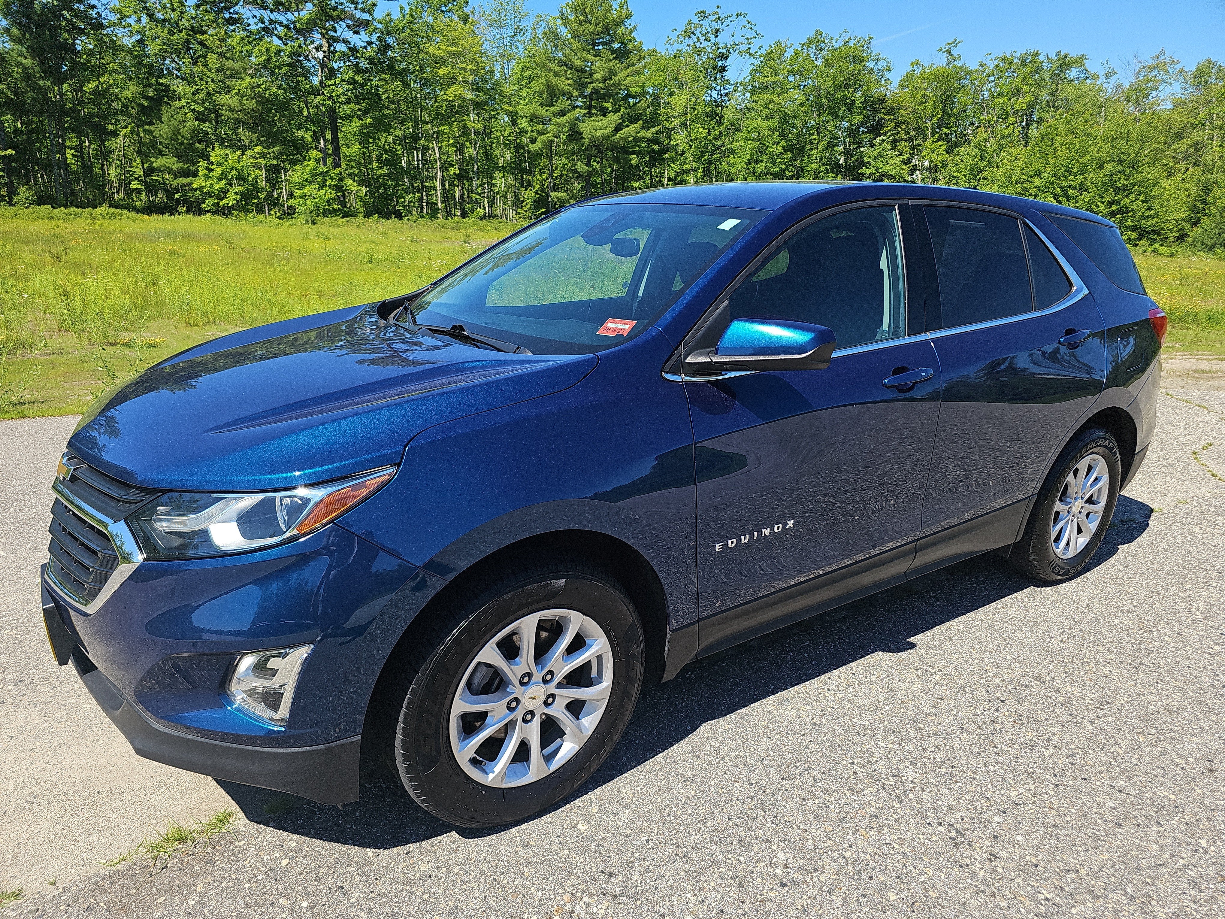 2020 Chevrolet Equinox LT in Pacific Blue Metallic — front three-quarter view